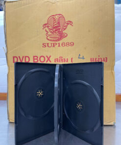 DVD Box case กล่องใส่แผ่น ดีวีดีสลิม 4 หน้าดำ,ขาวขุ่น